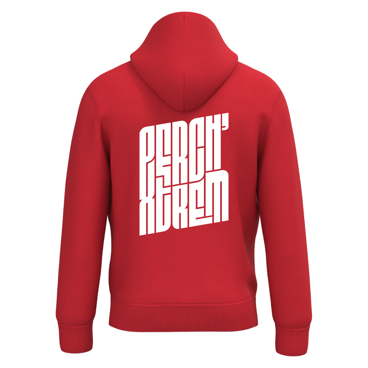 Sweat à capuche PERCH'XTREM rouge