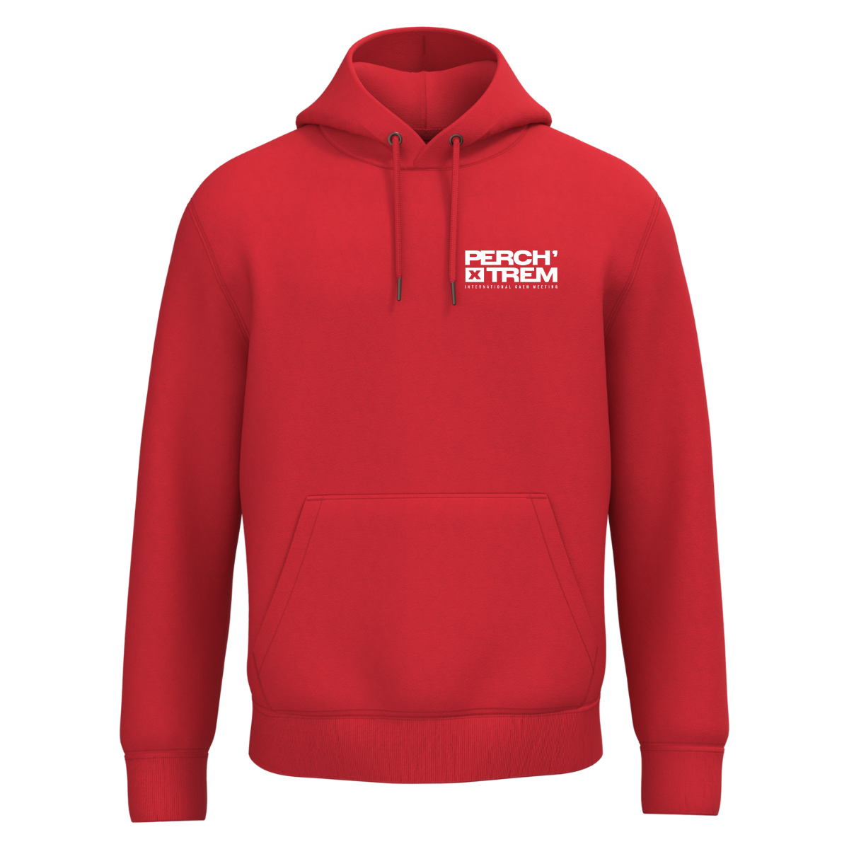 Sweat à capuche PERCH'XTREM rouge