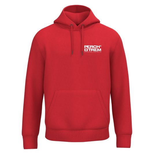 Sweat à capuche PERCH'XTREM rouge